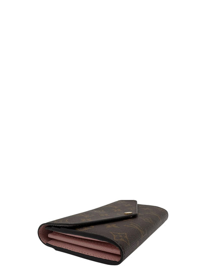 LOUIS VUITTON SARAH MONOGRAM CANVAS WALLET- PINK INTERIOR
