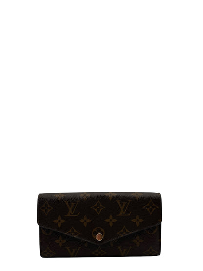 LOUIS VUITTON SARAH MONOGRAM CANVAS WALLET- PINK INTERIOR