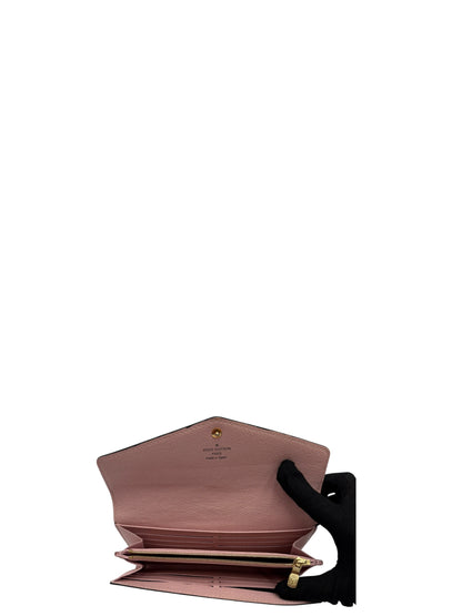 LOUIS VUITTON SARAH MONOGRAM CANVAS WALLET- PINK INTERIOR