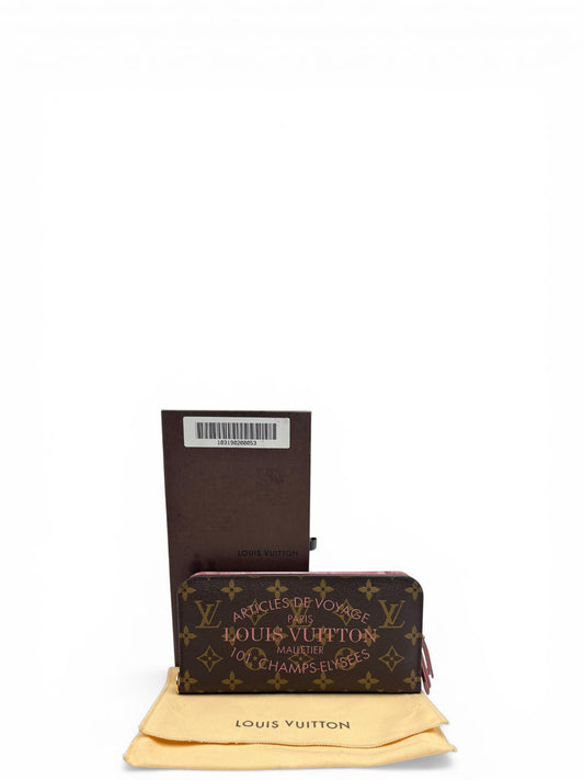 LOUIS VUITTON ZIPPY WALLET – MONOGRAM “ARTICLES DE VOYAGE” ROSE BALLERINE / PINK INTERIOR (LTD ED)
