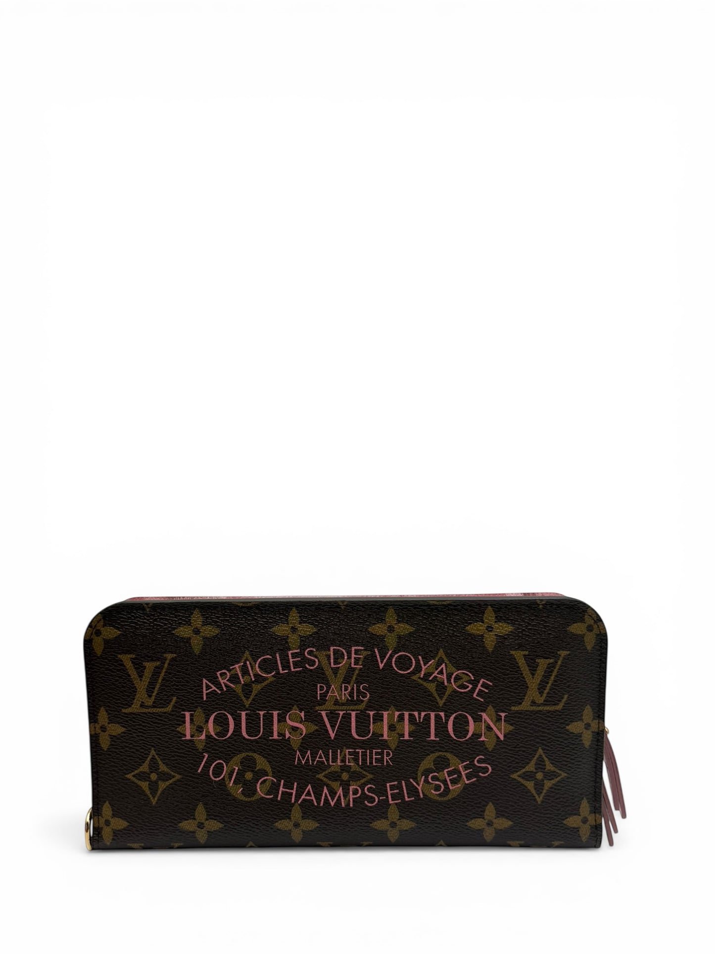 LOUIS VUITTON ZIPPY WALLET – MONOGRAM “ARTICLES DE VOYAGE” ROSE BALLERINE / PINK INTERIOR (LTD ED)