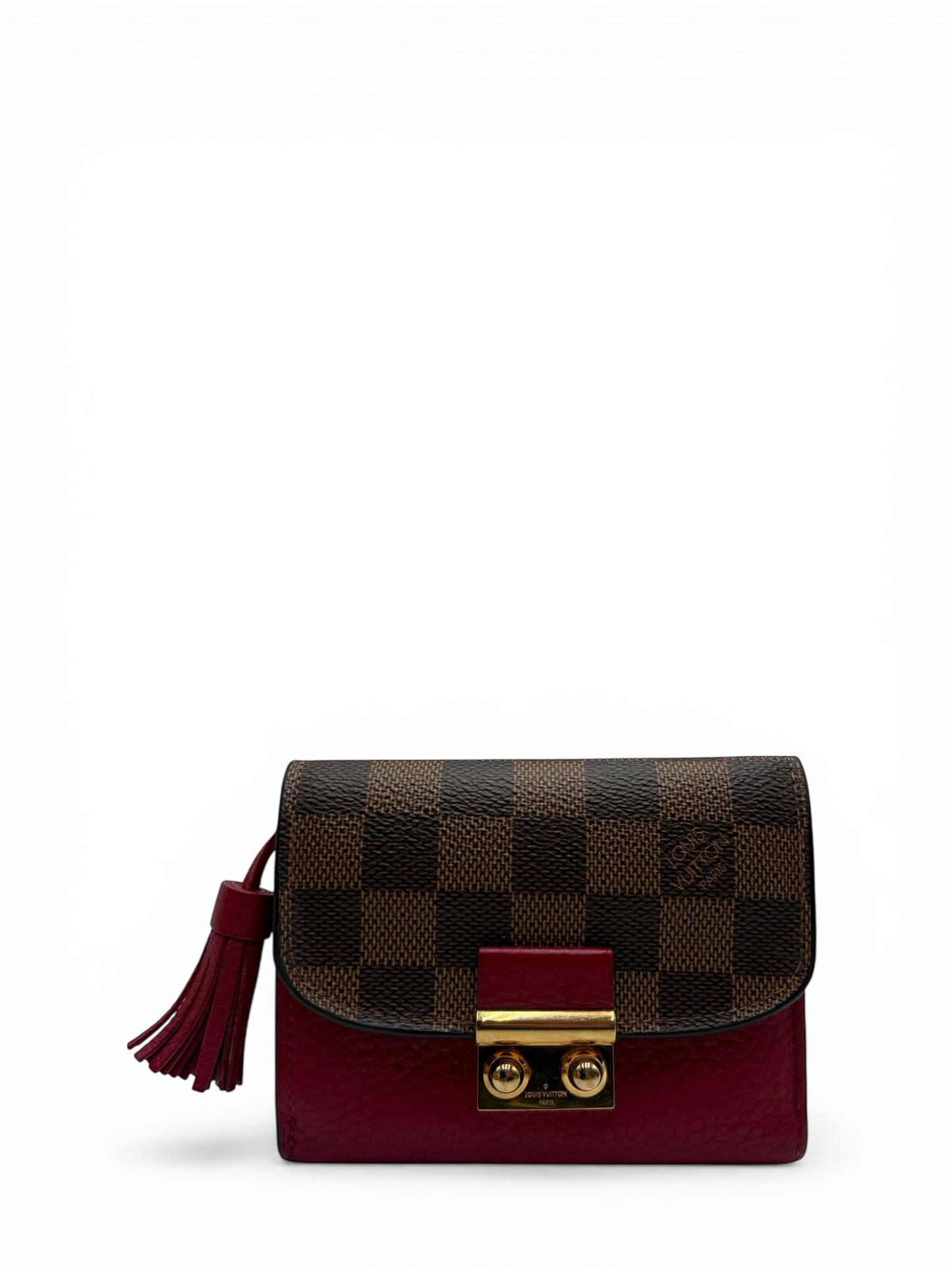 LOUIS VUITTON CROISETTE DAMIER EBENE CANVAS WALLET