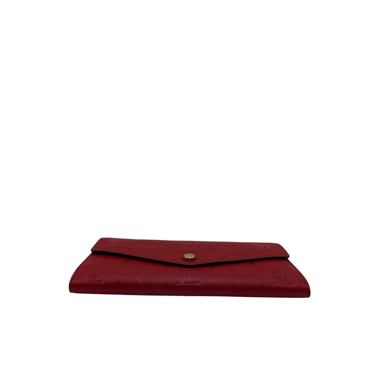 LOUIS VUITTON RED LEATHER MONOGRAM WALLET
