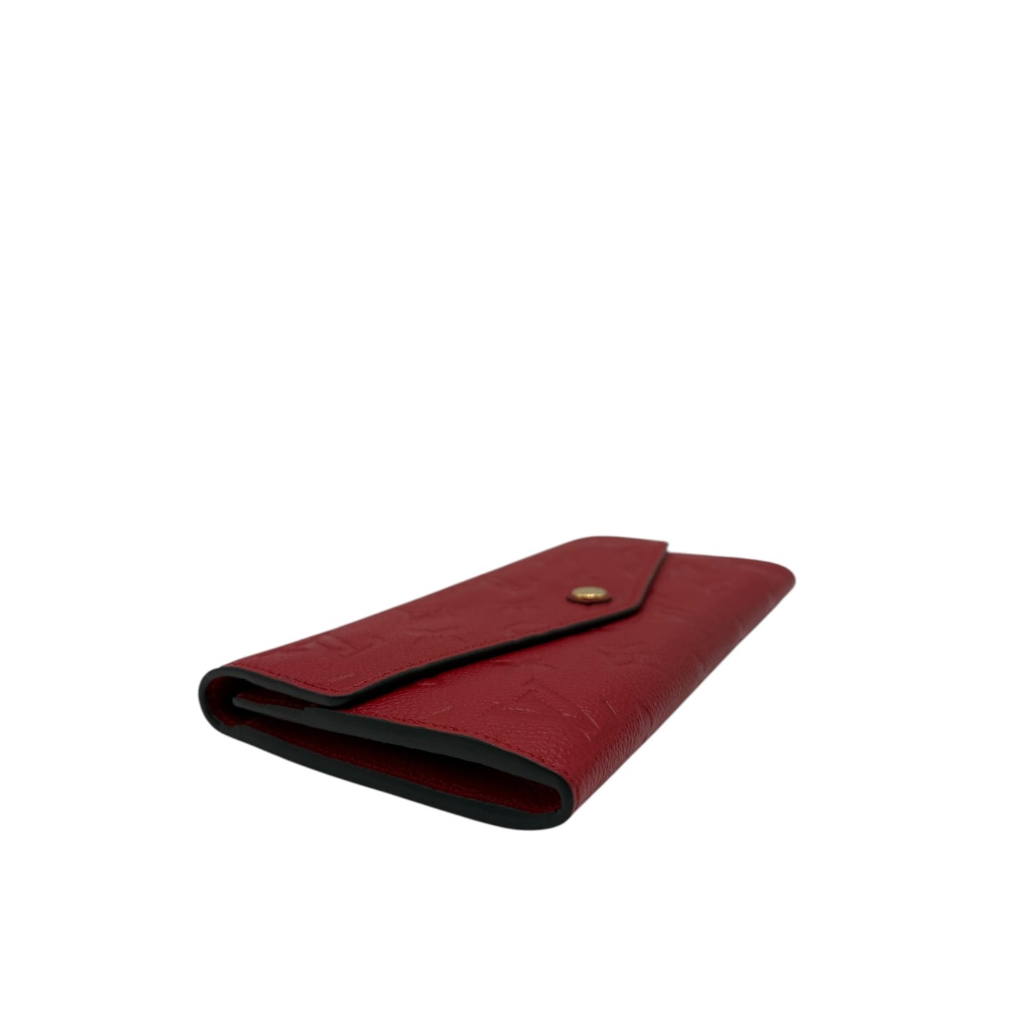 LOUIS VUITTON RED LEATHER MONOGRAM WALLET