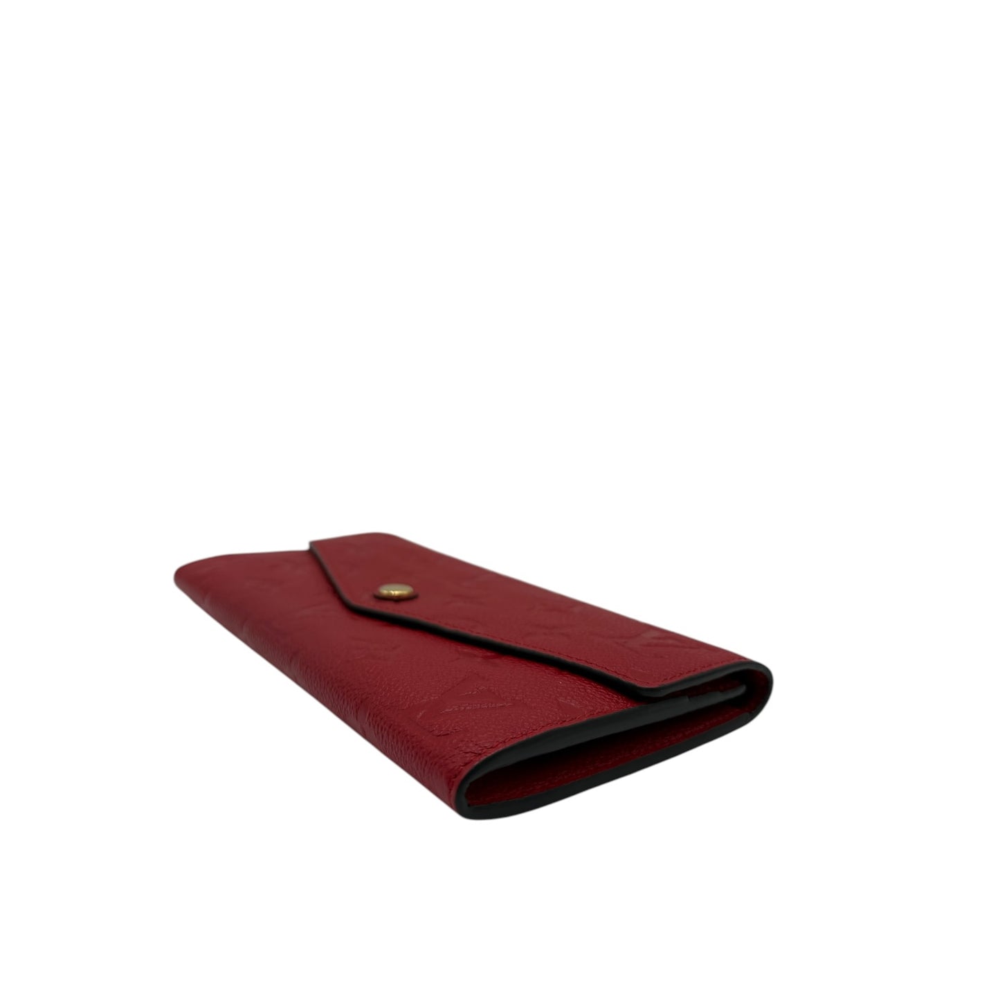 LOUIS VUITTON RED LEATHER MONOGRAM WALLET