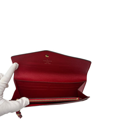 LOUIS VUITTON RED LEATHER MONOGRAM WALLET