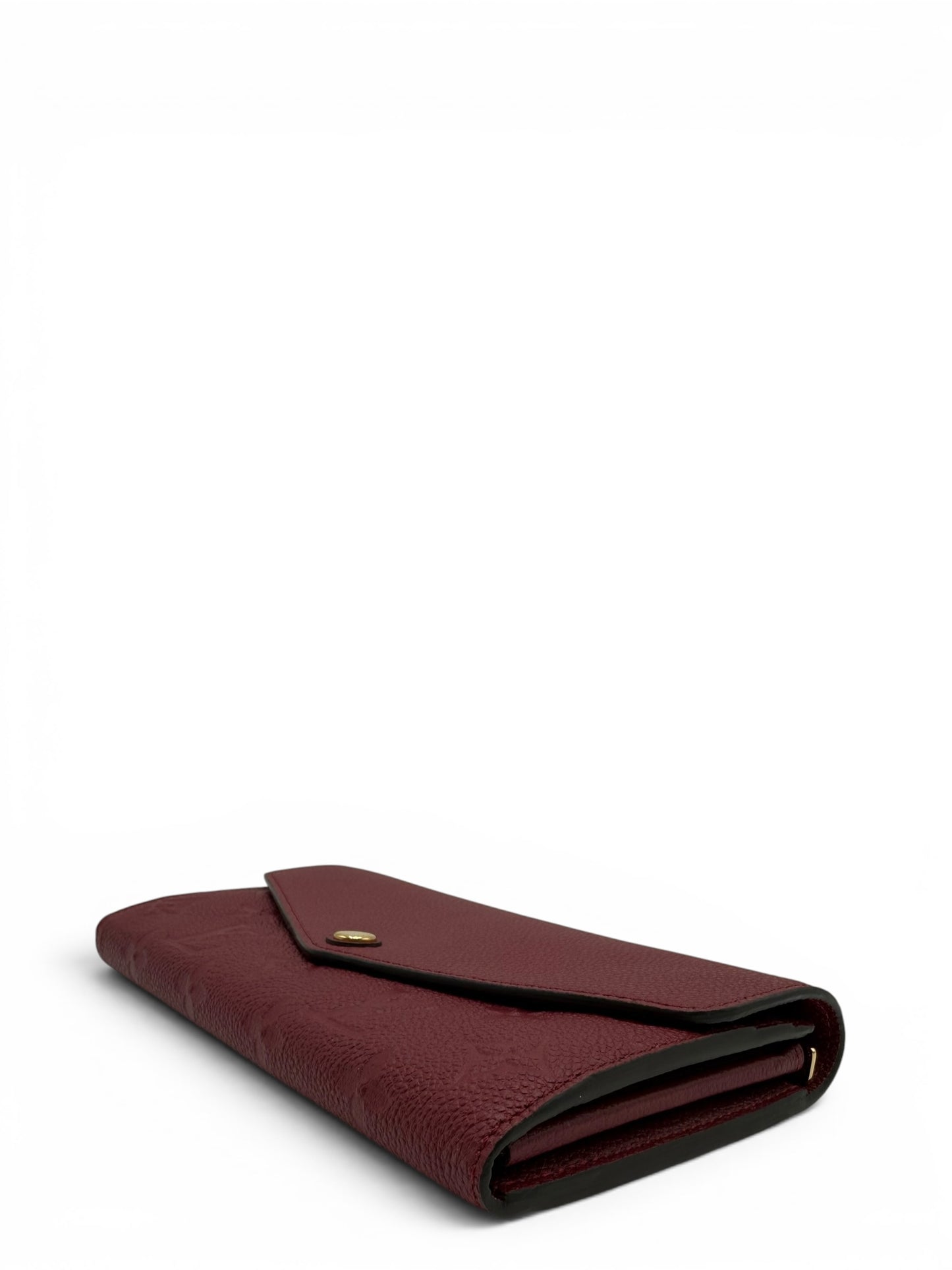 LOUIS VUITTON EMPREINTE LEATHER SARAH WALLET BURGUNDY