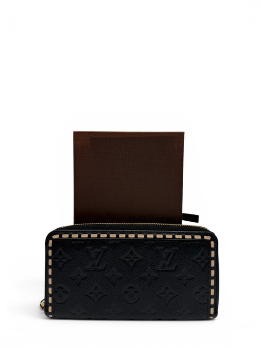 LOUIS VUITTON EMPREINTE ZIPPY WALLET BLACK