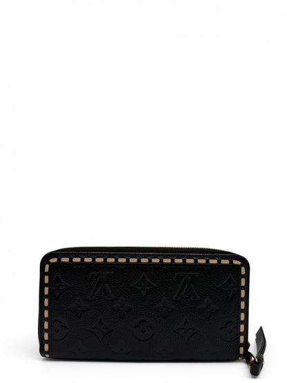 LOUIS VUITTON EMPREINTE ZIPPY WALLET BLACK