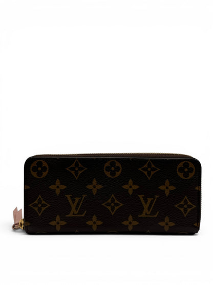 LOUIS VUITTON MONOGRAM CANVAS CLEMENCE WALLET - PINK INTERIOR
