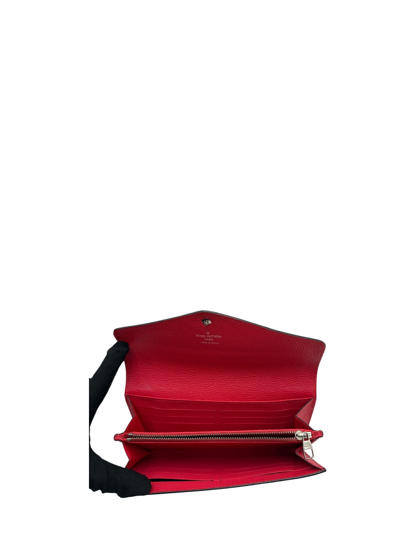 LOUIS VUITTON RED CALFSKIN LEATHER WALLET