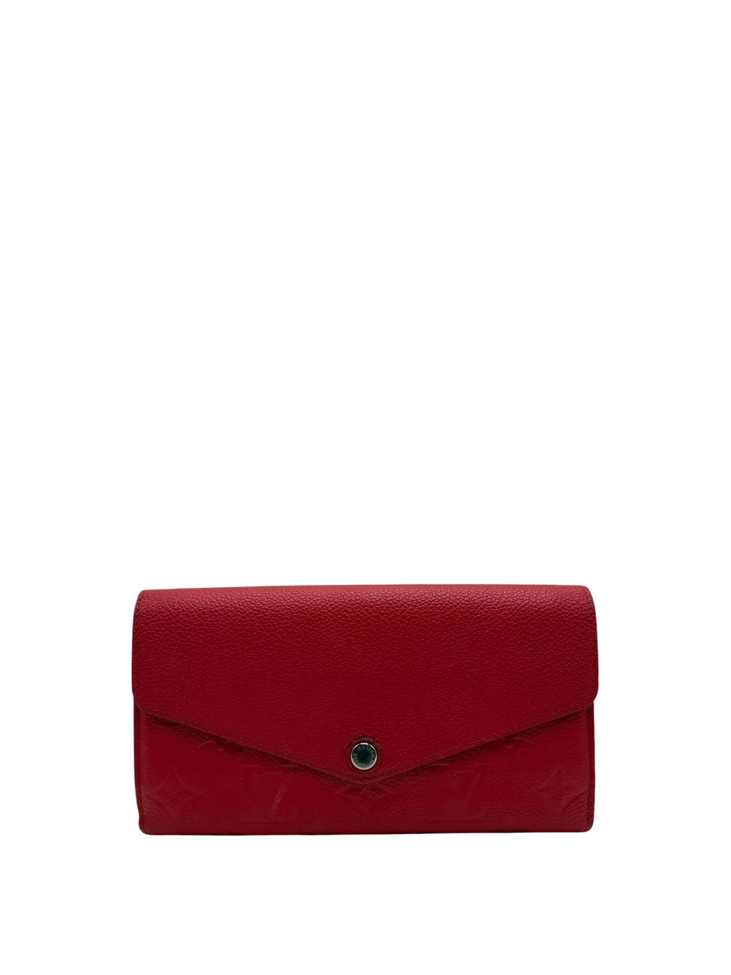 LOUIS VUITTON RED CALFSKIN LEATHER WALLET