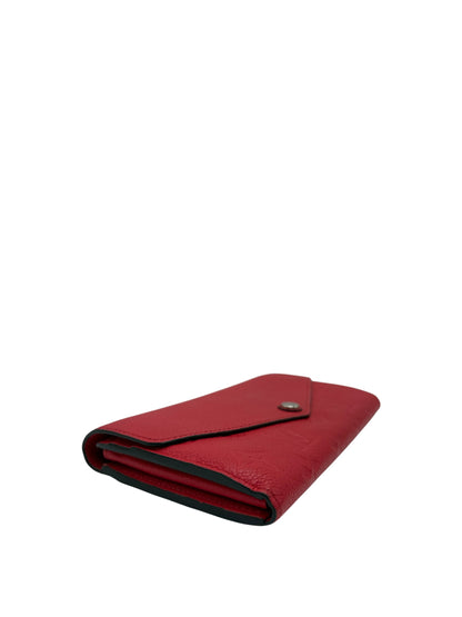 LOUIS VUITTON RED CALFSKIN LEATHER WALLET
