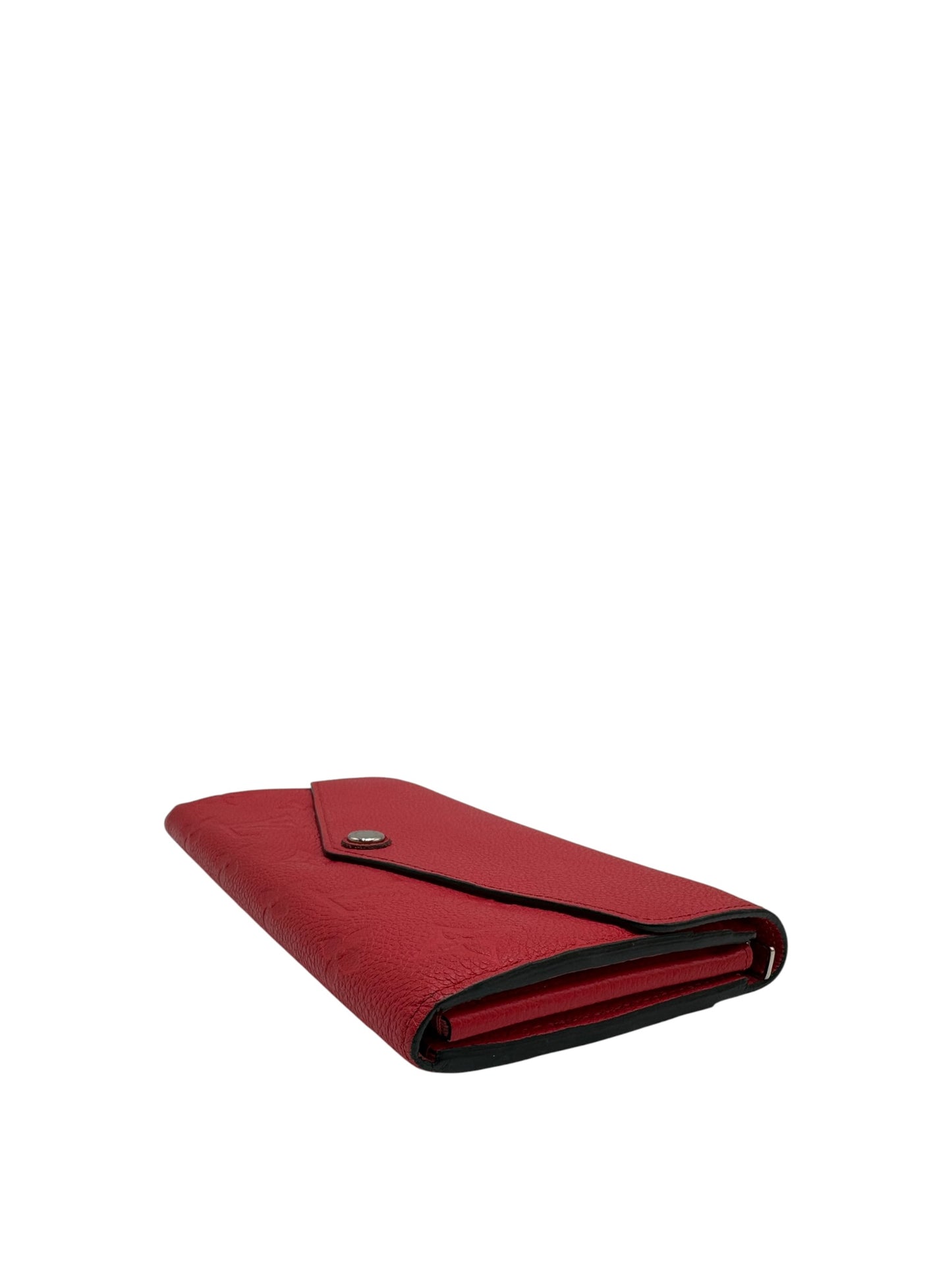 LOUIS VUITTON RED CALFSKIN LEATHER WALLET