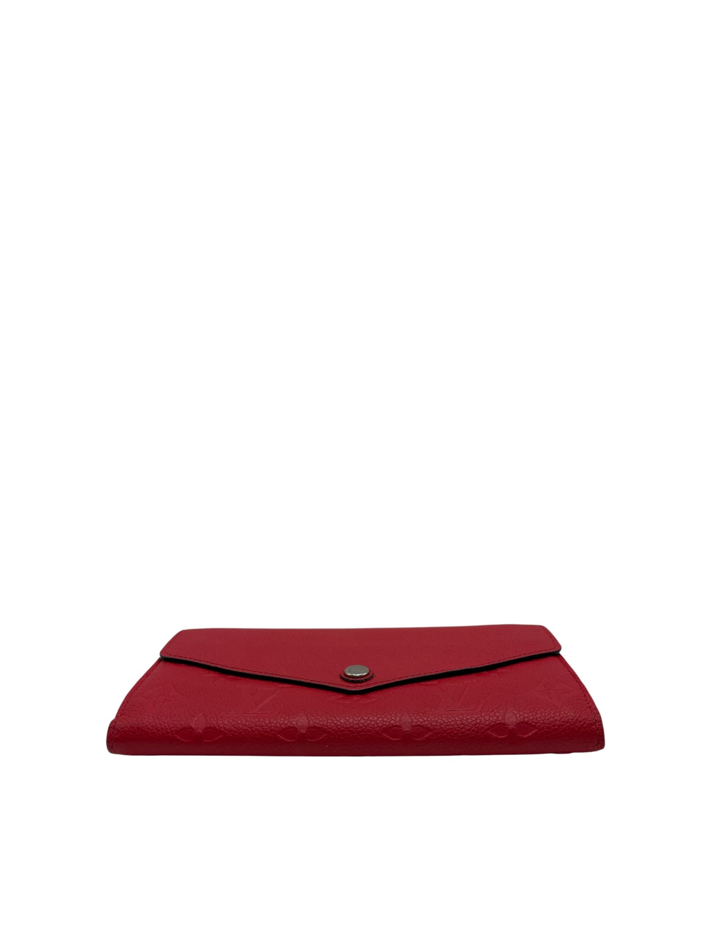 LOUIS VUITTON RED CALFSKIN LEATHER WALLET