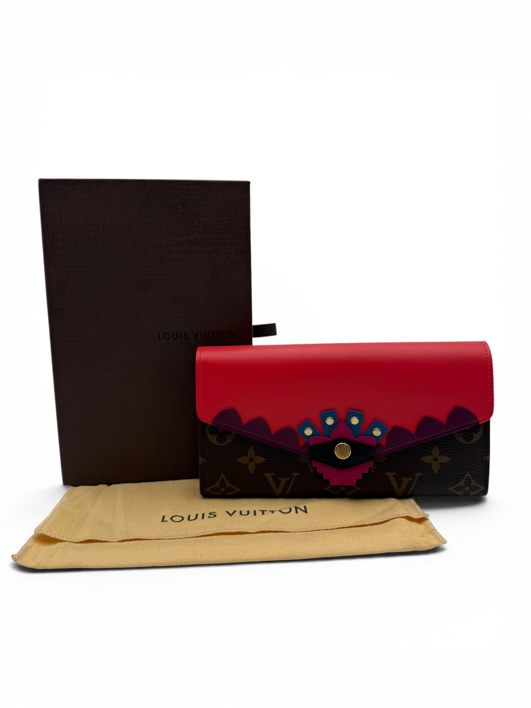 LOUIS VUITTON MONOGRAM FLAMINGO SARAH WALLET