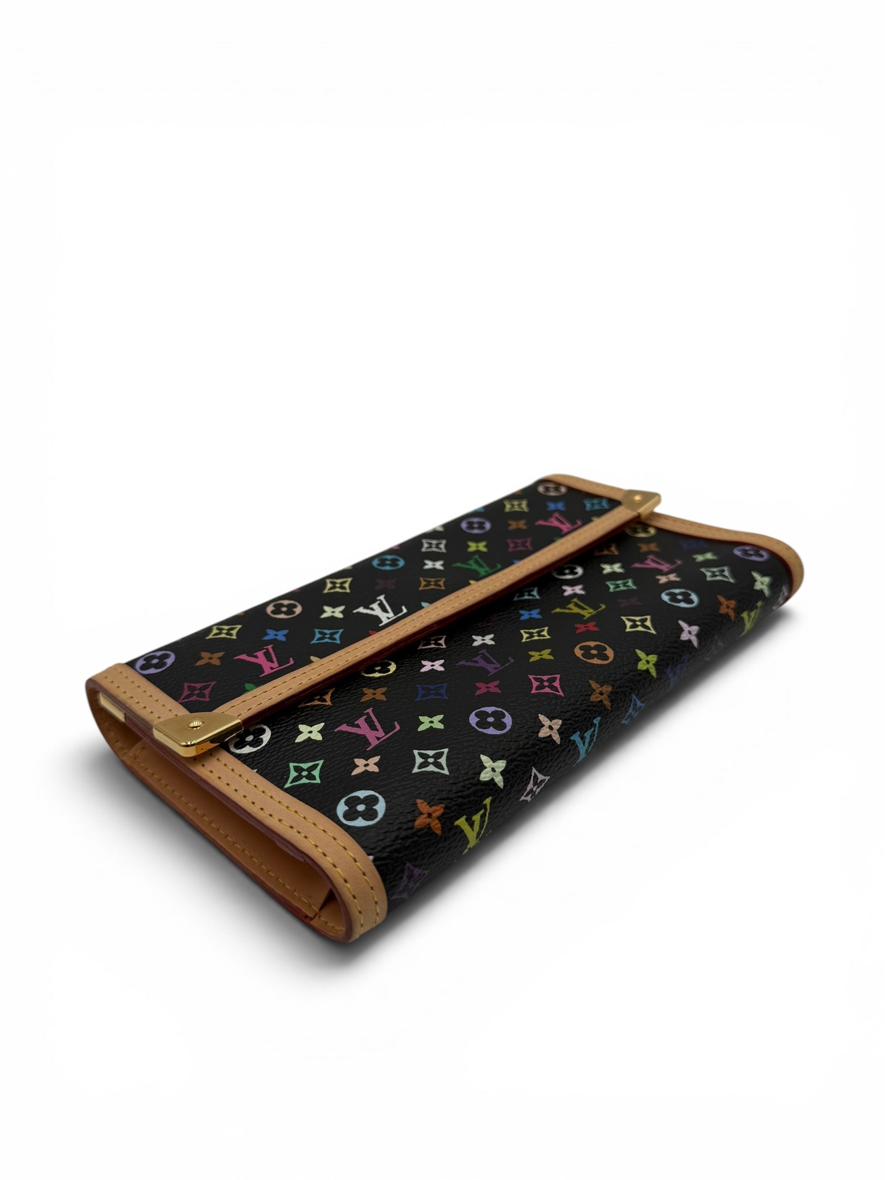 LOUIS VUITTON BLACK MULTICOLOR MONOGRAM CANVAS WALLET