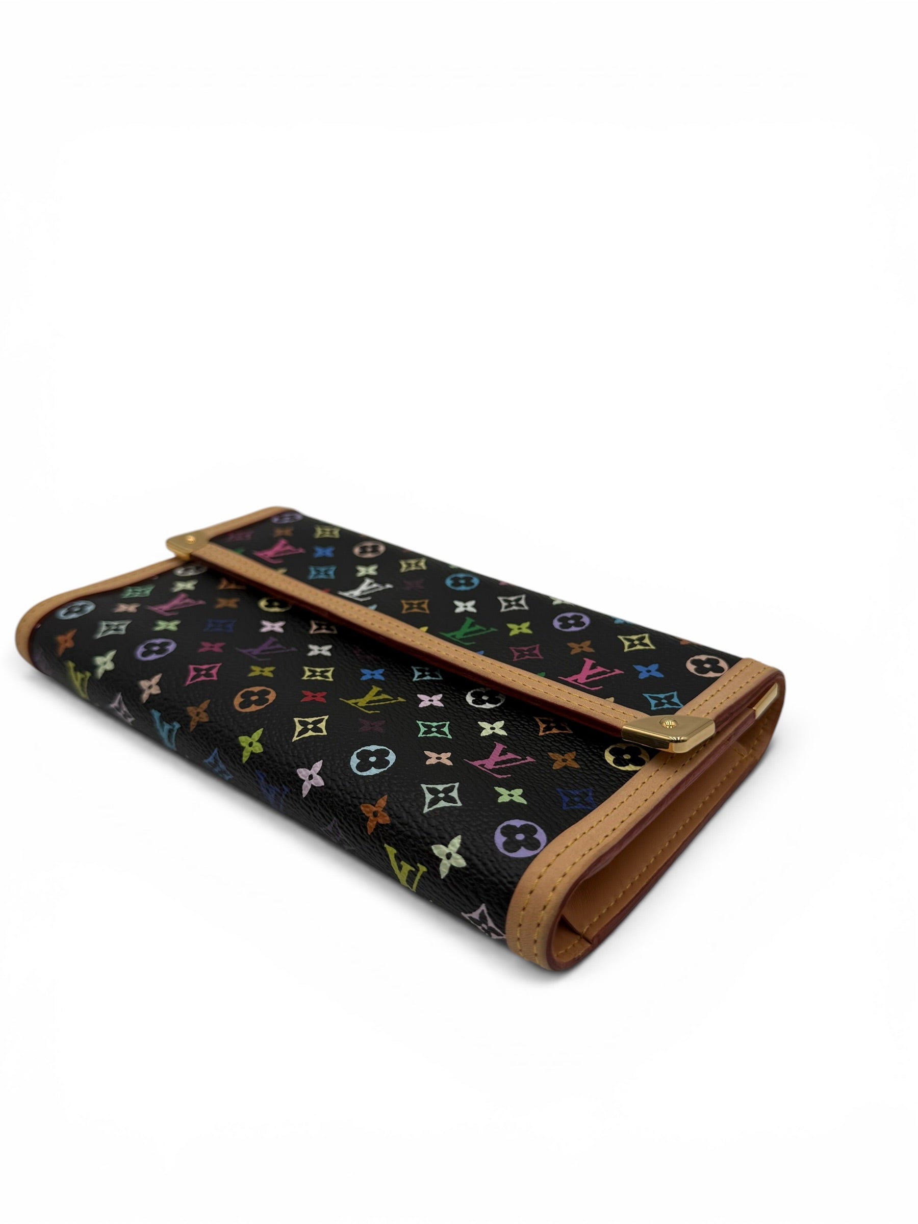 LOUIS VUITTON BLACK MULTICOLOR MONOGRAM CANVAS WALLET