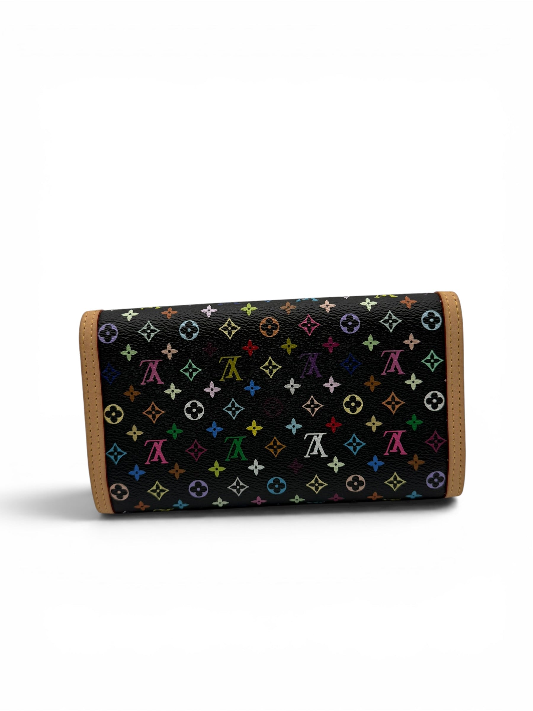 LOUIS VUITTON BLACK MULTICOLOR MONOGRAM CANVAS WALLET