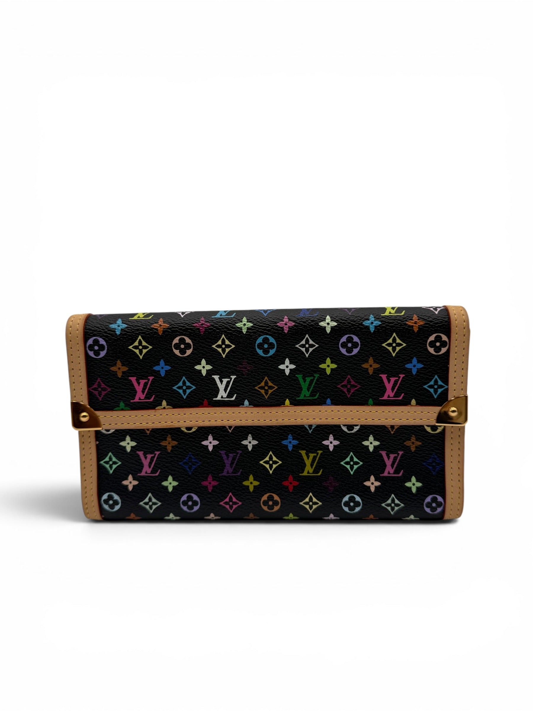 LOUIS VUITTON BLACK MULTICOLOR MONOGRAM CANVAS WALLET
