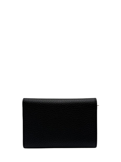 LOUIS VUITTON TAURILLON CAPUCINES COMPACT WALLET BLACK