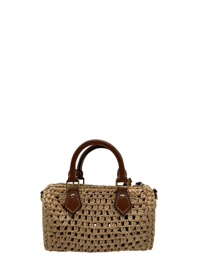 LOUIS VUITTON RAFFIA NANO SPEEDY NATURAL TAN