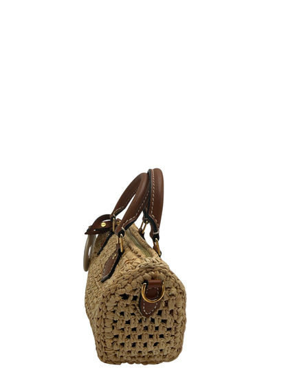 LOUIS VUITTON RAFFIA NANO SPEEDY NATURAL TAN