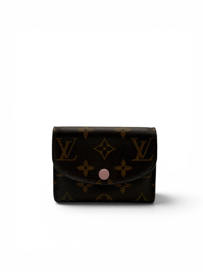 LOUIS VUITTON ROSALIE COIN PURSE IN MONOGRAM ROSE BALLERINE