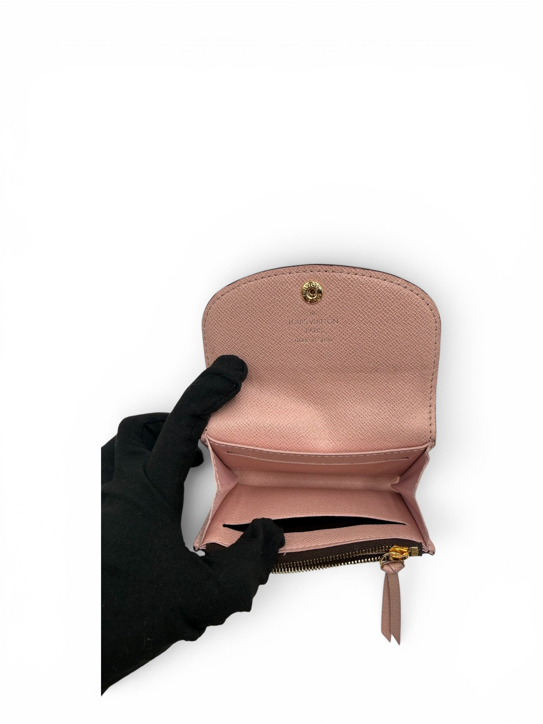 LOUIS VUITTON ROSALIE COIN PURSE IN MONOGRAM ROSE BALLERINE