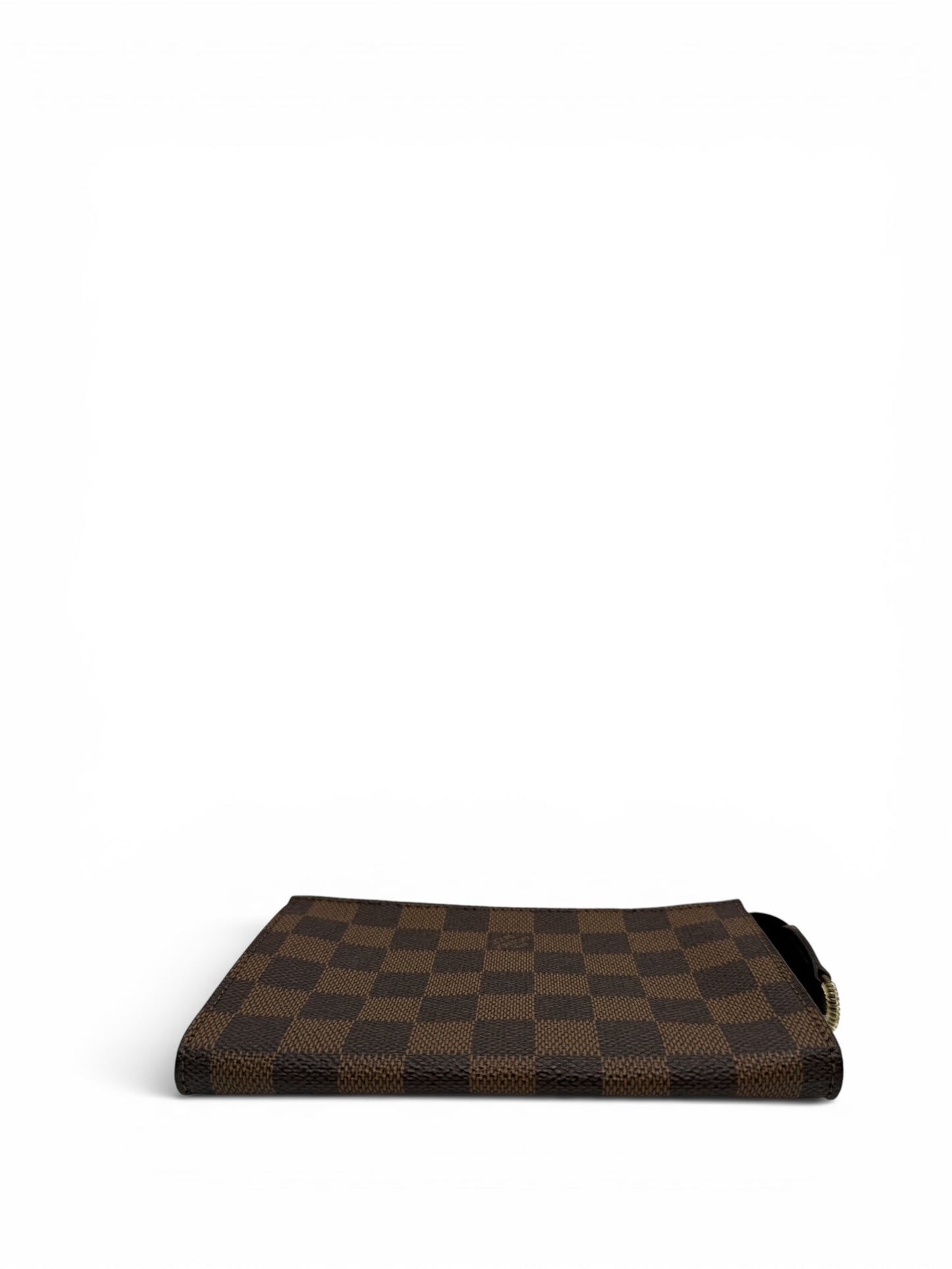 LOUIS VUITTON TOILETRY POUCH 15 IN DAMIER EBENE CANVAS