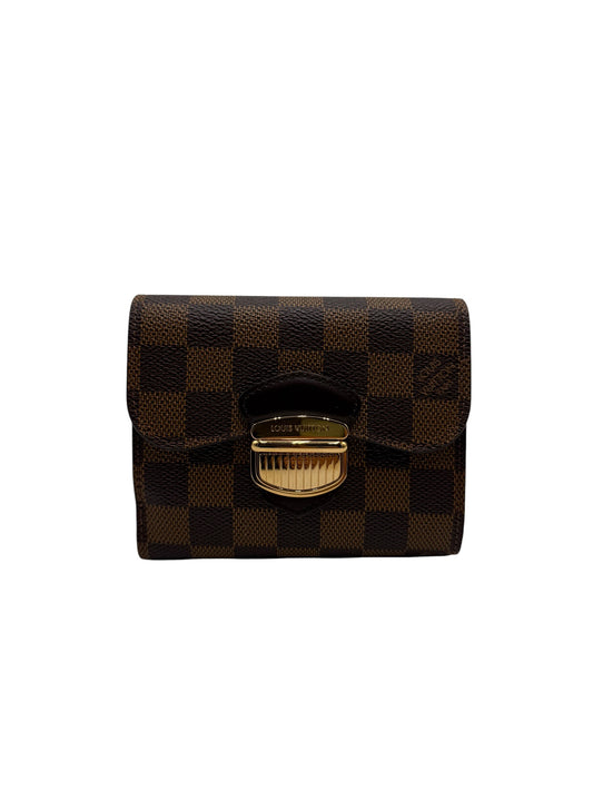 LOUIS VUITTON JOEY CANVAS DAMIER EBENE WALLET