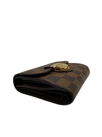LOUIS VUITTON JOEY CANVAS DAMIER EBENE WALLET