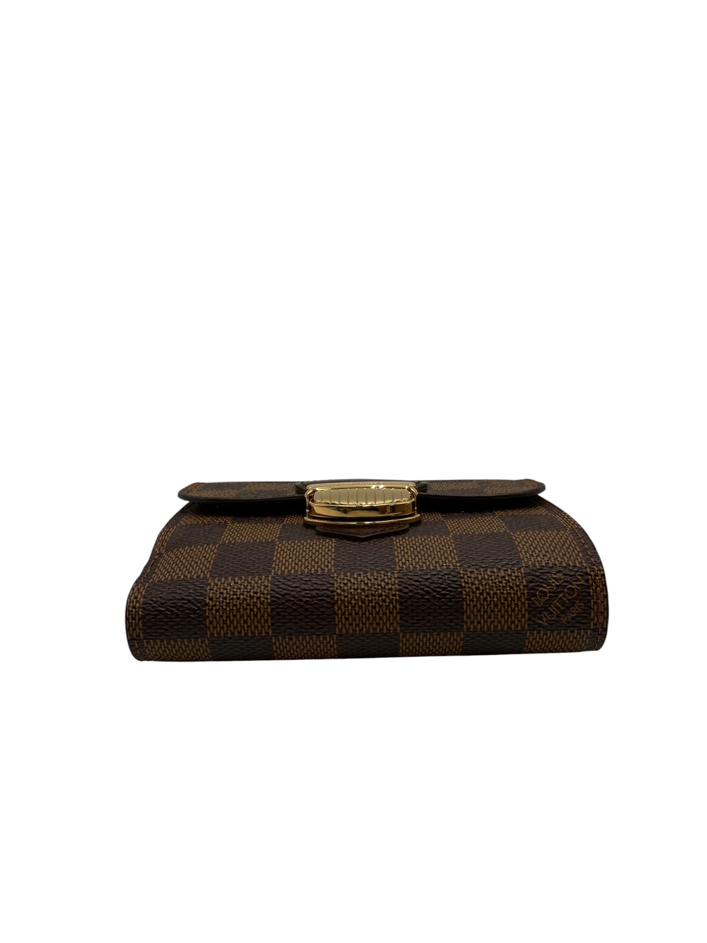 LOUIS VUITTON JOEY CANVAS DAMIER EBENE WALLET