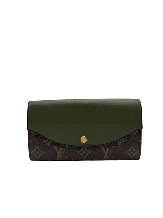 LOUIS VUITTON SARAH CALFSKIN WALLET IN OLIVE GREEN