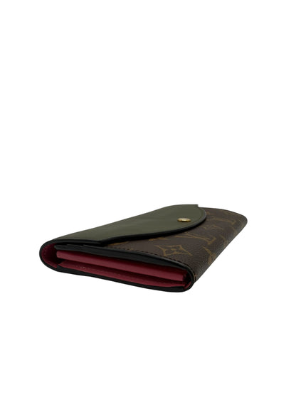 LOUIS VUITTON SARAH CALFSKIN WALLET IN OLIVE GREEN