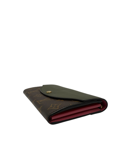 LOUIS VUITTON SARAH CALFSKIN WALLET IN OLIVE GREEN