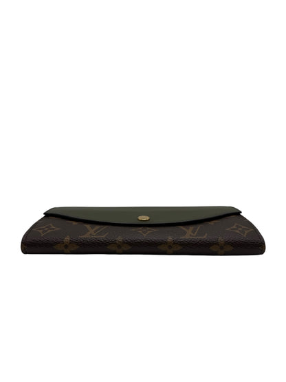 LOUIS VUITTON SARAH CALFSKIN WALLET IN OLIVE GREEN