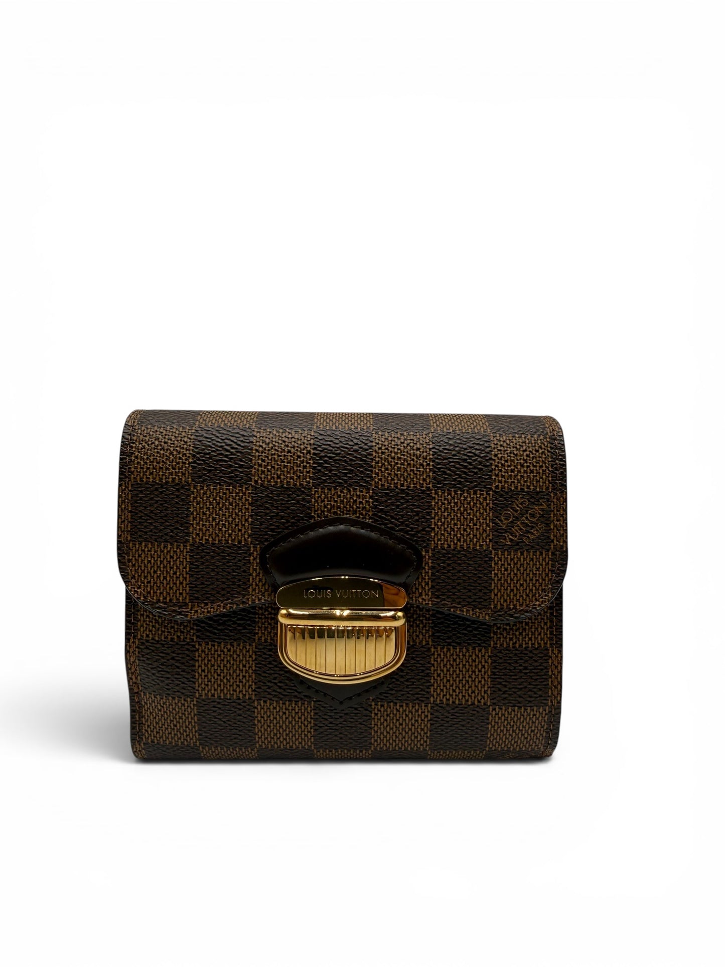 LOUIS VUITTON JOEY CANVAS DAMIER EBENE WALLET