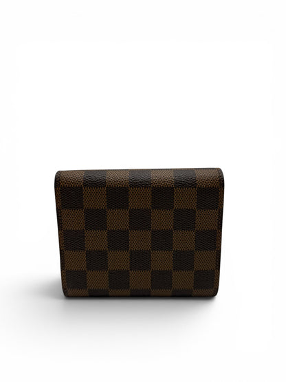 LOUIS VUITTON JOEY CANVAS DAMIER EBENE WALLET