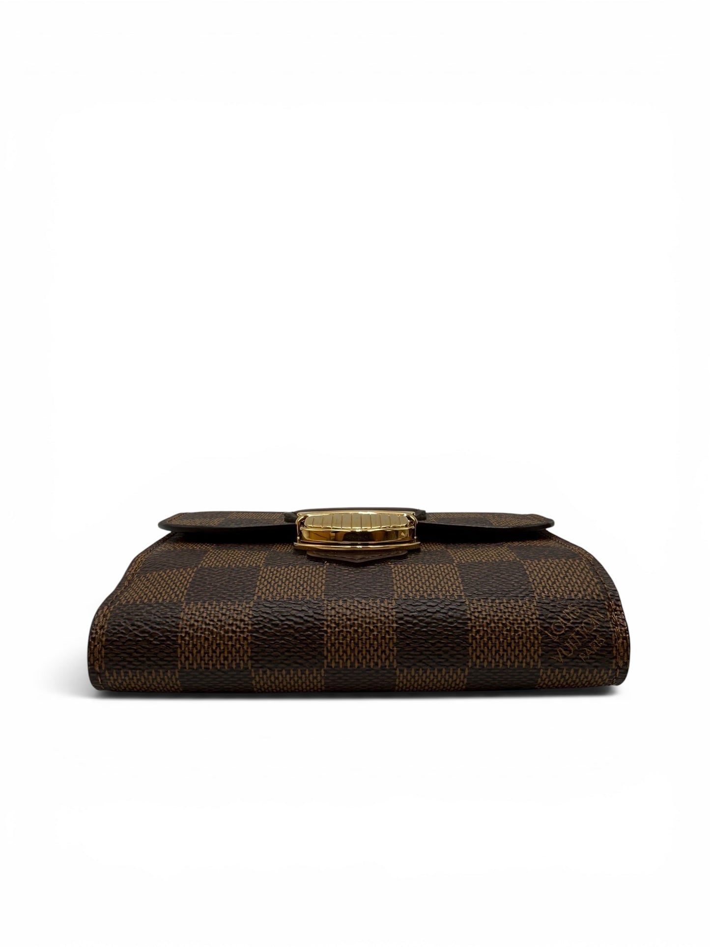 LOUIS VUITTON JOEY CANVAS DAMIER EBENE WALLET