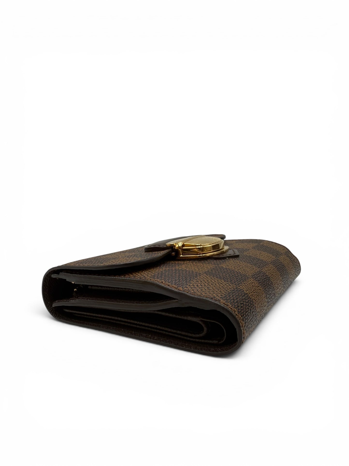 LOUIS VUITTON JOEY CANVAS DAMIER EBENE WALLET
