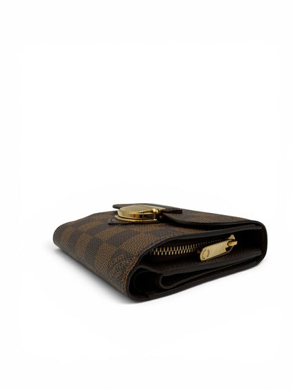 LOUIS VUITTON JOEY CANVAS DAMIER EBENE WALLET