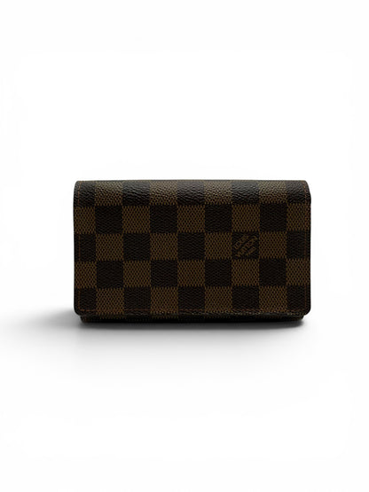 LOUIS VUITTON DAMIER EBENE CANVAS PORTE MONNAIE BILLETS TRESOR WALLET