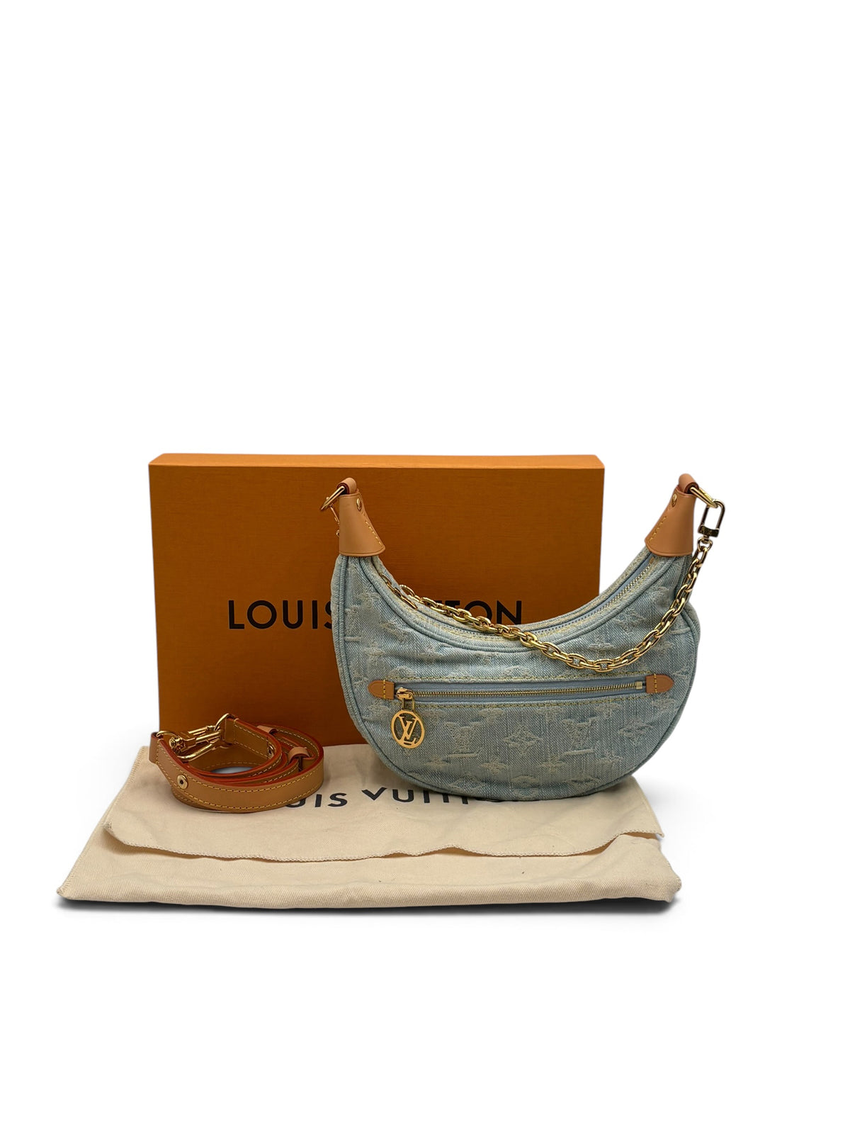 LOUIS VUITTON LOOP DENIM HOBO BAG