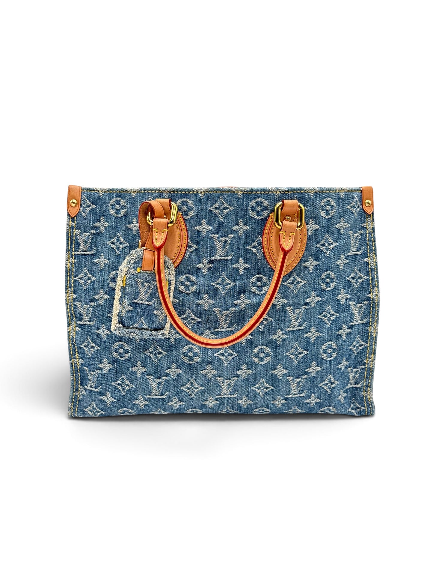 LOUIS VUITTON MONOGRAM DENIM MM TOTE BLUE