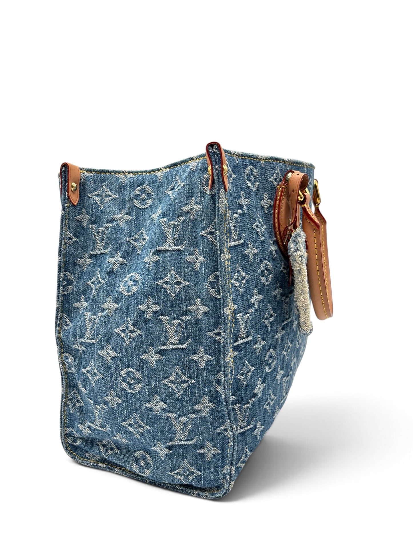 LOUIS VUITTON MONOGRAM DENIM MM TOTE BLUE