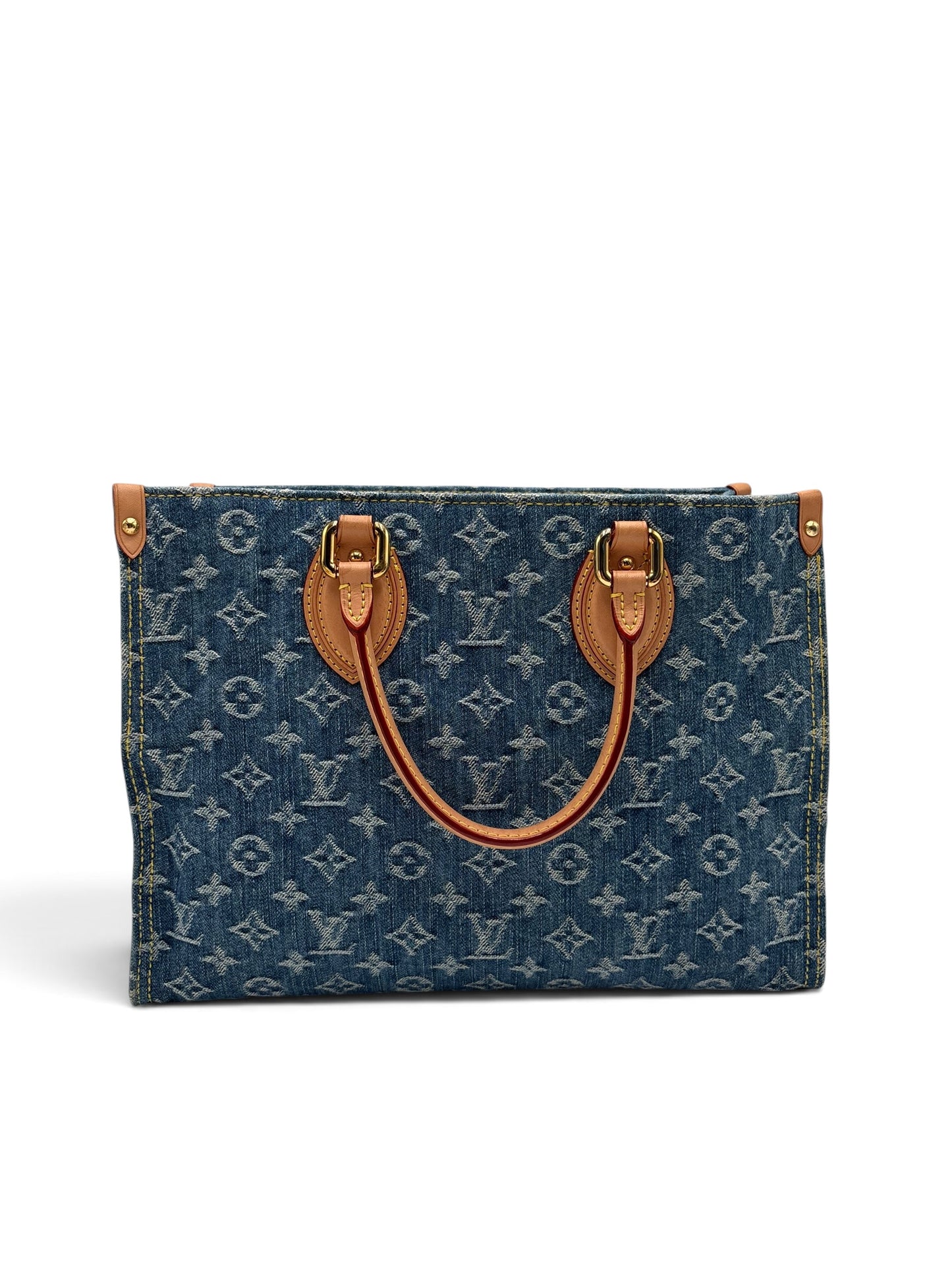 LOUIS VUITTON MONOGRAM DENIM MM TOTE BLUE