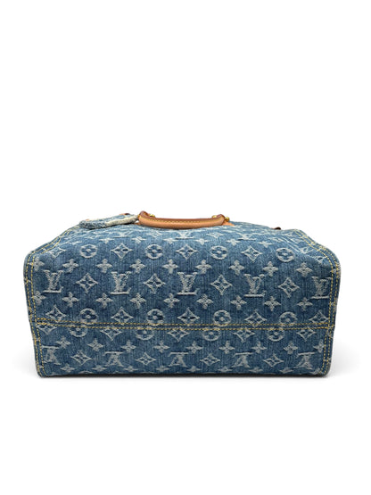 LOUIS VUITTON MONOGRAM DENIM MM TOTE BLUE