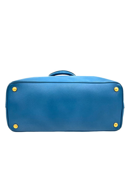 PRADA SAFFIANO LEATHER HANDBAG BLUE IN LEATHER
