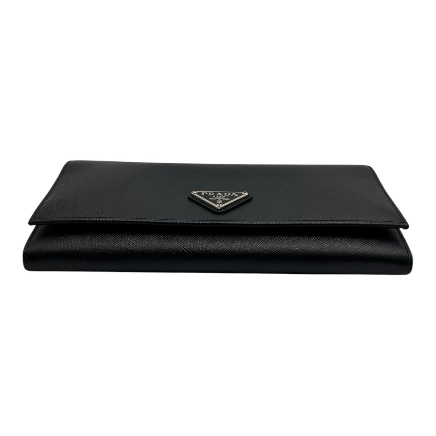 PRADA SAFFIANO LEATHER LONG WALLET BLACK